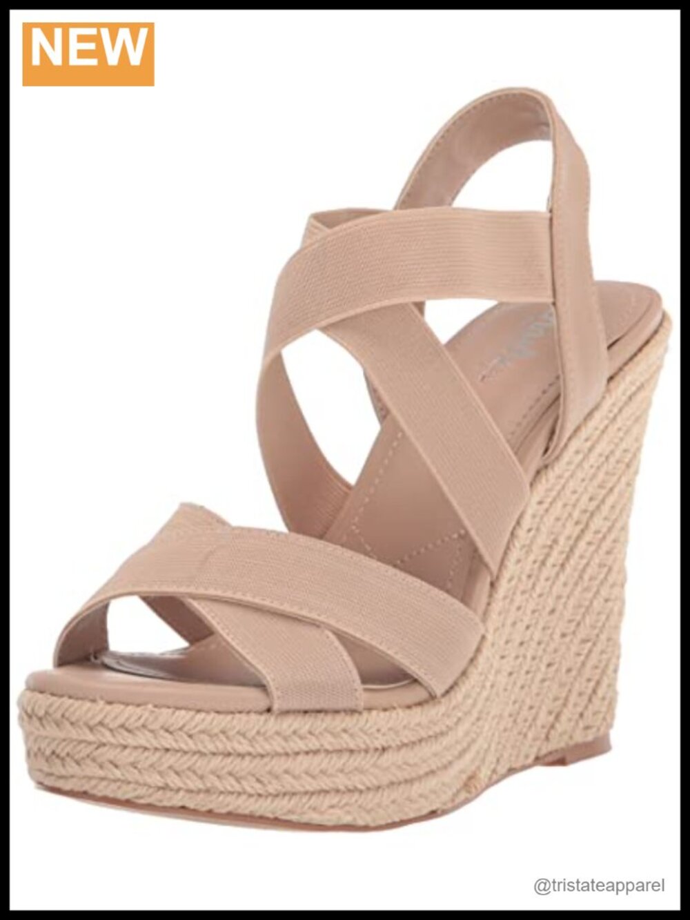 Slingback Wedge Platform Sandals Cushioned Rhinestone